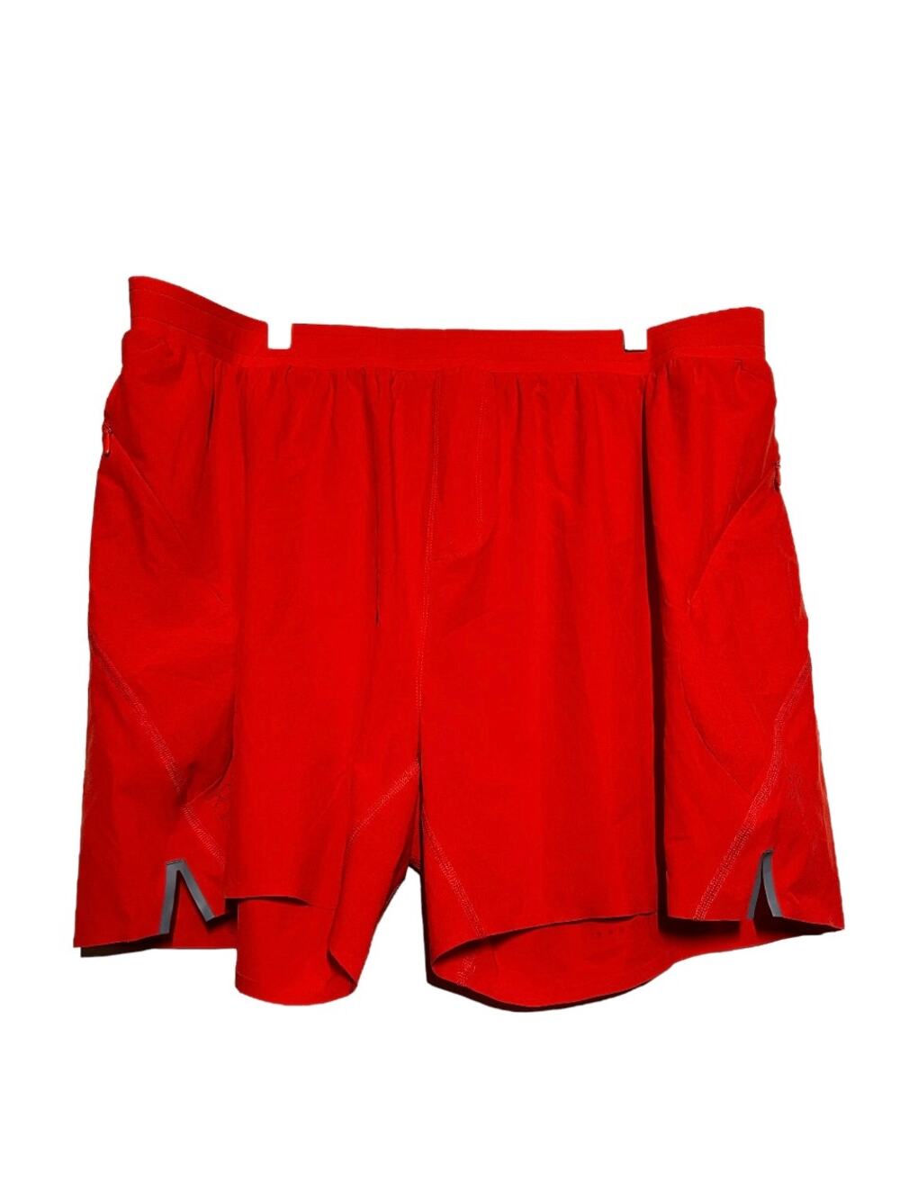 Rhone Mako Shorts 5" Training Drawstring Waistband Split Hem Perforated Red XXL